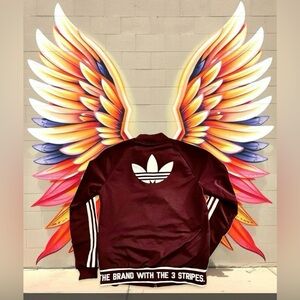 Adidas Youths Maroon Track Jacket